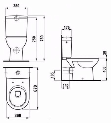 Крышка-сиденье для унитаза Laufen Pro 8.9195.1.300.003.1 микролифт