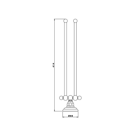 Полотенцедержатель двойной Nicolazzi CLASSICA 1482 BZ