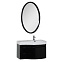 Комплект мебели Aquanet Сопрано 95 (169445) правосторонний черный (Тумба+раковина+зеркало)