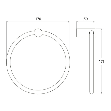 Полотенцедержатель, кольцо IDDIS Renior L045