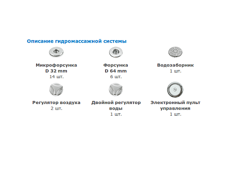 Гидромассажная система Yanpool Koller W-pool HM Flat хром