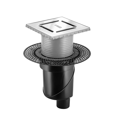 Душевой трап Berges Platz Norma 150x150 (090059) матовый хром