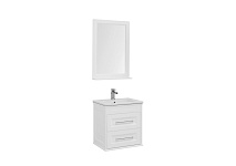 Комплект мебели для ванной Aquanet Бостон 60 М 210629, белый (Тумба+раковина+зеркало)