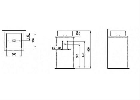 Раковина Laufen Living Square 8.1143.3.000.112.1
