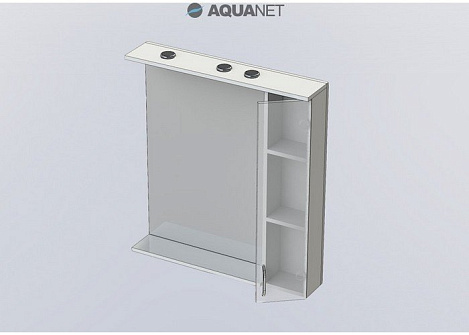 Шкаф-зеркало Aquanet Донна 80 (168930) светлый дуб