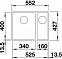 Кухонная мойка Blanco SUBLINE 340/160-F SILGRANIT PuraDur 523571, белый