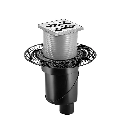 Душевой трап Berges Platz Antik 100x100 (090060) матовый хром