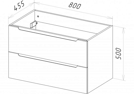 Тумба под раковину BelBagno Etna ETNA-800-2C-SO-WO-P, Rovere Bianco