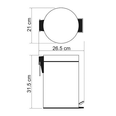 Мусорный бак WasserKraft K-635Black