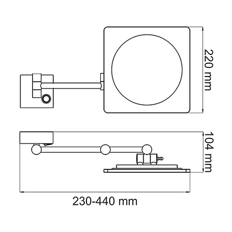 Зеркало с LED-подсветкой WasserKRAFT K-1008