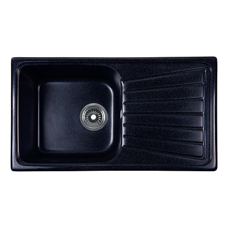 Кухонная мойка Rossinka RS81-46SW-Black, черная