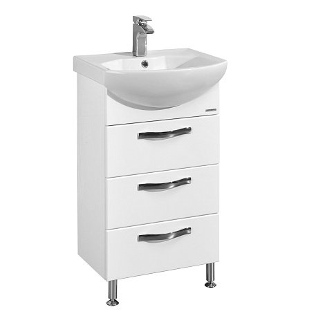 Тумба с раковиной Aquaton Ария 50 Н (1A1402K0AA010) белая