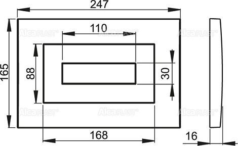 Клавиша смыва Alcadrain Basic M475 золото