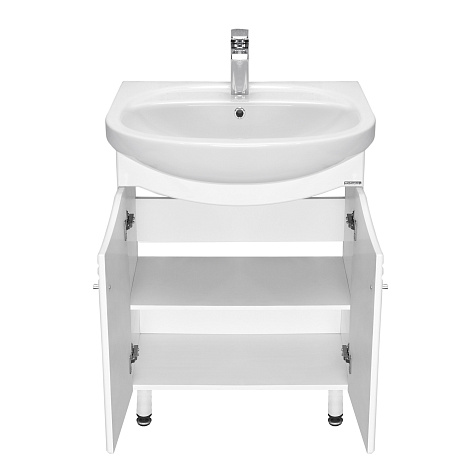 Комплект мебели Aquaton Домус 65 R (1A055201DO010) белый (Тумба+раковина+зеркало)