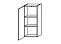 Шкаф Gorenje Avon B 30.07 R (786002) черный глянец/белый глянец