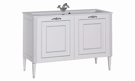 Тумба с раковиной Aquanet Паола 120 (181763+164747) белая