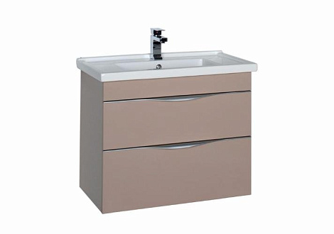 Тумба с раковиной Aquanet Эвора 80 (183997+182324) капучино