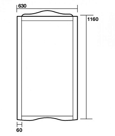 Зеркало KERASAN Retro 63 731330 bi mat