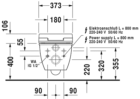 Унитаз подвесной Duravit Rimless 2563590000