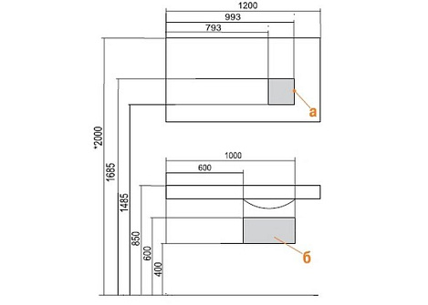 Комплект мебели Aquaton Отель 120 R (1A70103NOT01R) (Раковина+зеркало+полка)