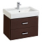 Комплект мебели Aquaton Америна 70 R (1A137601AM430) темно-коричневый (Тумба+раковина+зеркало)