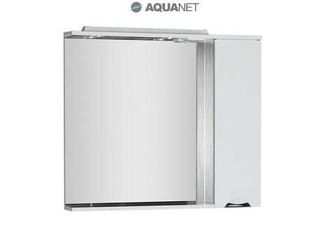 Шкаф-зеркало Aquanet Гретта 100 (173996) белое/венге