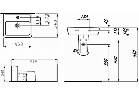 Раковина Laufen Pro 8.1195.1.000.104.1