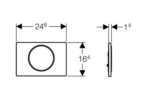 Клавиша смыва Geberit Sigma 10 115.758.KK.5