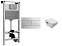 Комплект унитаз Jacob Delafon Struktura E5504-NF+E4316-CP+EDF102-00+E70024-00 с инсталляцией, клавишей и сиденьем
