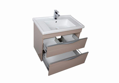 Тумба с раковиной Aquanet Эвора 80 (183997+182324) капучино