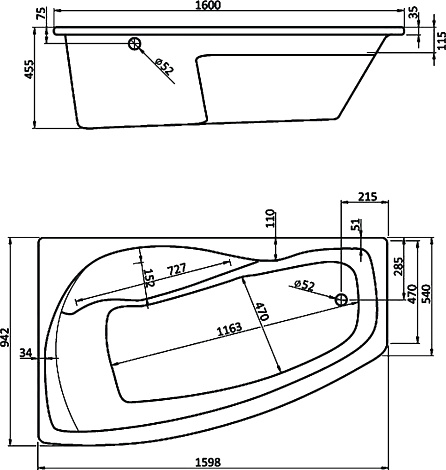 Акриловая ванна Santek Майорка 160x95 1WH111990 R