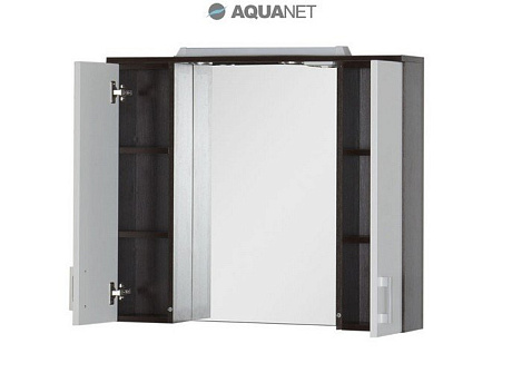 Шкаф-зеркало Aquanet Тиана 90 (172399) белое/венге