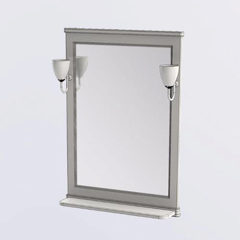 Зеркало Aquanet Валенса 70 (180142) белый кракалет/серебро
