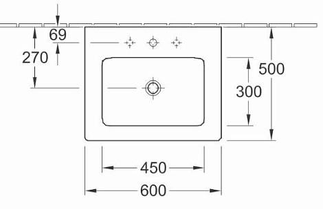 Тумба с раковиной Villeroy&Boch Venticello A923 01DH+412460R1, белый глянец