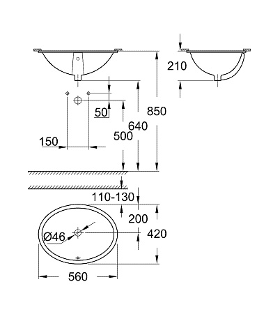 Раковина Grohe Bau Ceramic 39423000