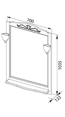 Зеркало Aquanet Амелия 70 (175285) орех