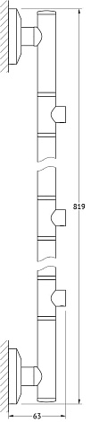 Штанга для 3-х аксессуаров 82 cm FBS Standard STA 075