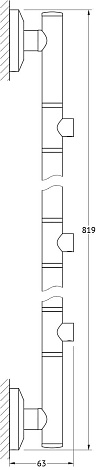 Штанга для 3-х аксессуаров 82 cm FBS Standard STA 075