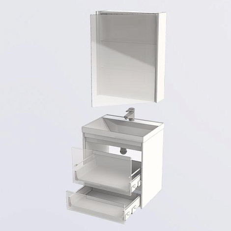 Комплект мебели Aquanet Тиволи 60 (180563) бордо (Тумба+раковина+зеркало)