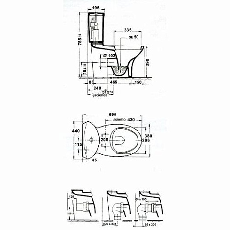 Бачок для унитаза Jacob Delafon PRESQUILE E1425-00