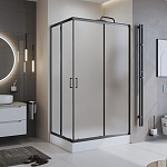 Душевой уголок BelBagno Uno 195 120 UNO-195-AH-2-120/90-P-NERO черный