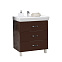Комплект мебели Aquaton Америна 70 М R (1A169001AM430) темно-коричневый (Тумба+раковина+зеркало)