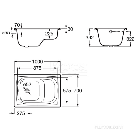 Стальная ванна Roca Contesa 150x70 213100001