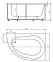 Акриловая ванна Акватек Вирго 150x100 правая с фр.экр.