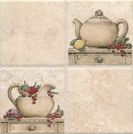Декор для стены Kerama Marazzi Комфорт 20x20 STG\A78\5214, бежевый/коричневый