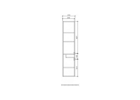 Шкаф-пенал Villeroy&Boch Subway 2.0 A70800FP, серый глянец