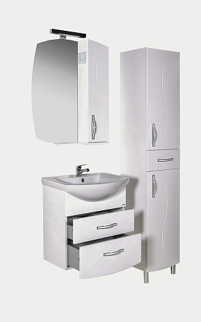 Комплект мебели ASB Mebel Грета 60 9935K белый (Тумба+раковина+зеркало)