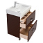 Комплект мебели Aquaton Америна 60 Н R (1A169201AM430) темно-коричневый (Тумба+раковина+зеркало)