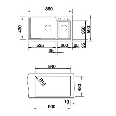 Кухонная мойка Blanco METRA 9 SILGRANIT PuraDur 515050, кофе