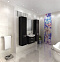 Комплект мебели Aquaton Ария 65 М (1A123301AA950) чёрный глянец (Тумба+раковина+зеркало)